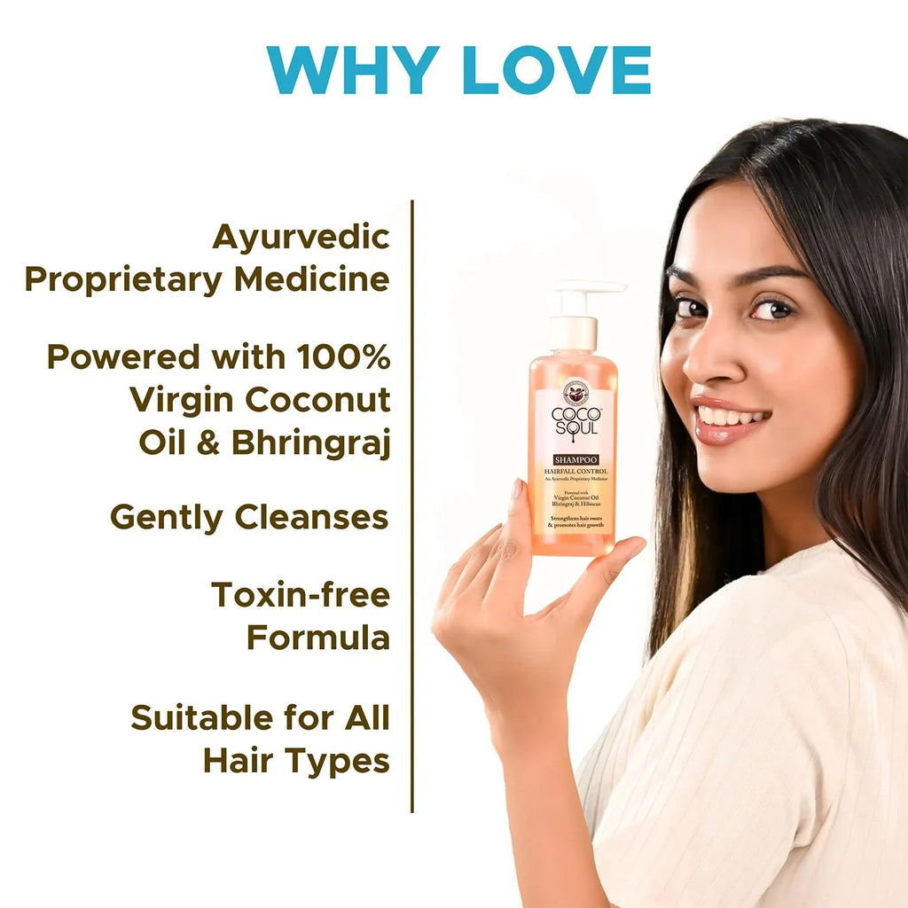 Paraben & Medicine Control Fall | From Free Coco Oil Shampoo Bhringraj the Pressed Coconut 100% Sulphate Hibiscus Virgin Ayurvedic Cold Soul with | | & | M Hair