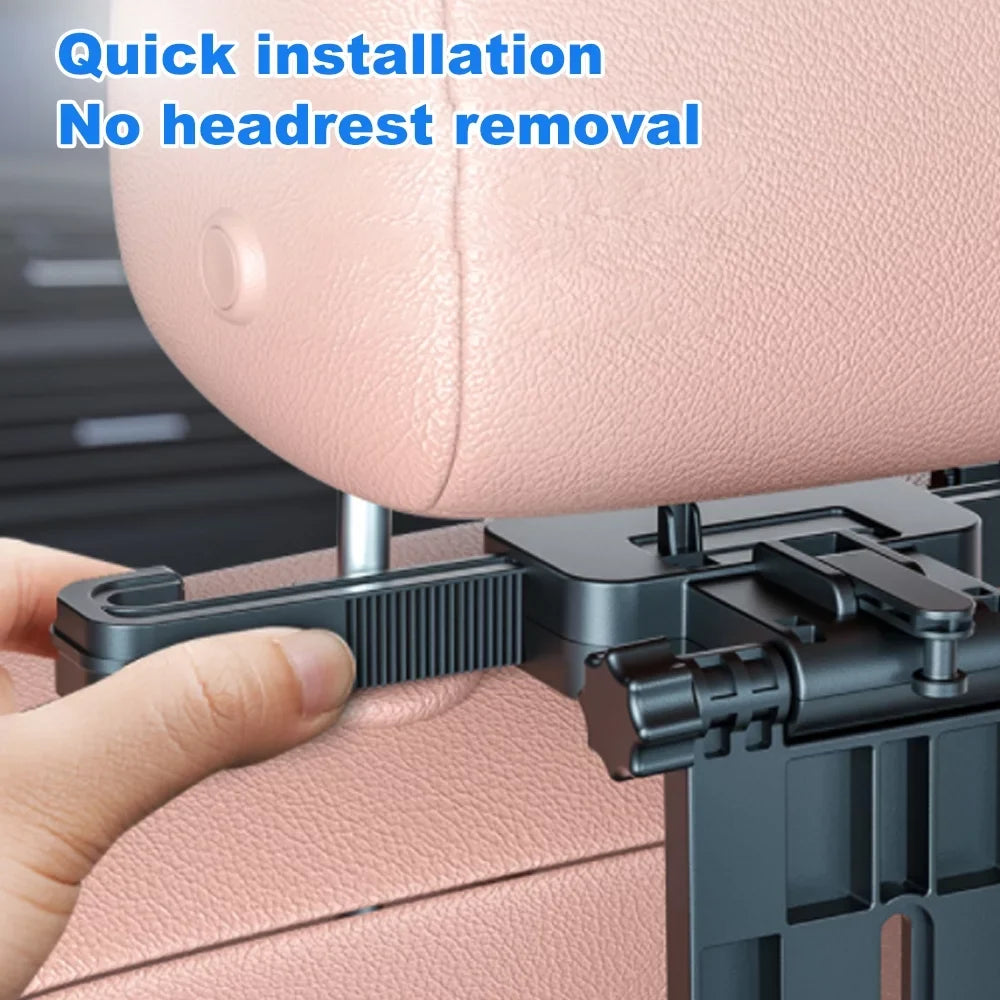 Eating Table Seat Travel with Writing, Foldable Car Holder Multifunctional Seat Back Phone Car Carevas Table Car Tray, for Working, Adjustable Black Food