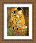 The by Framed Kiss, 2x Matted c.1908 Print Gold Gustav Art Ornate 15x18 Klimt