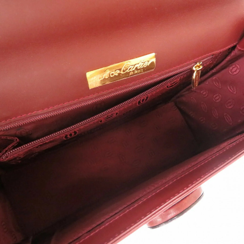 red Pre-Owned leather bordeaux Cartier handbag must (Good) line
