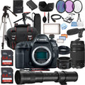 Tripod Case, Canon + + 50mm (34PC LED STM Memory, Camera + Kit) More + Always EOS Light Telephoto EF DSLR on Mark Super Bundle 420-800mm IV 5D w/ 75-300mm Lens 128GB Filters, +