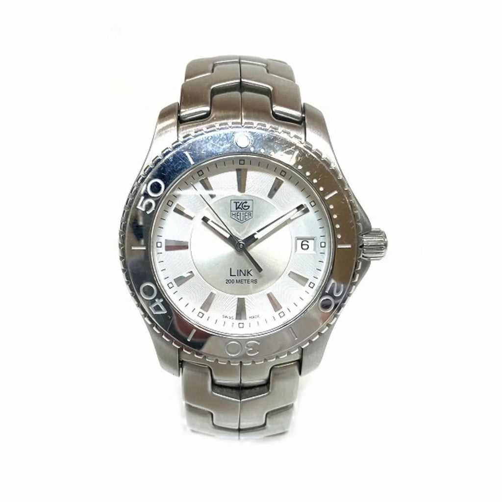 WJ1111 Dial Link Men's Heuer Silver (Good) Pre-Owned Date Tag Watch Quartz