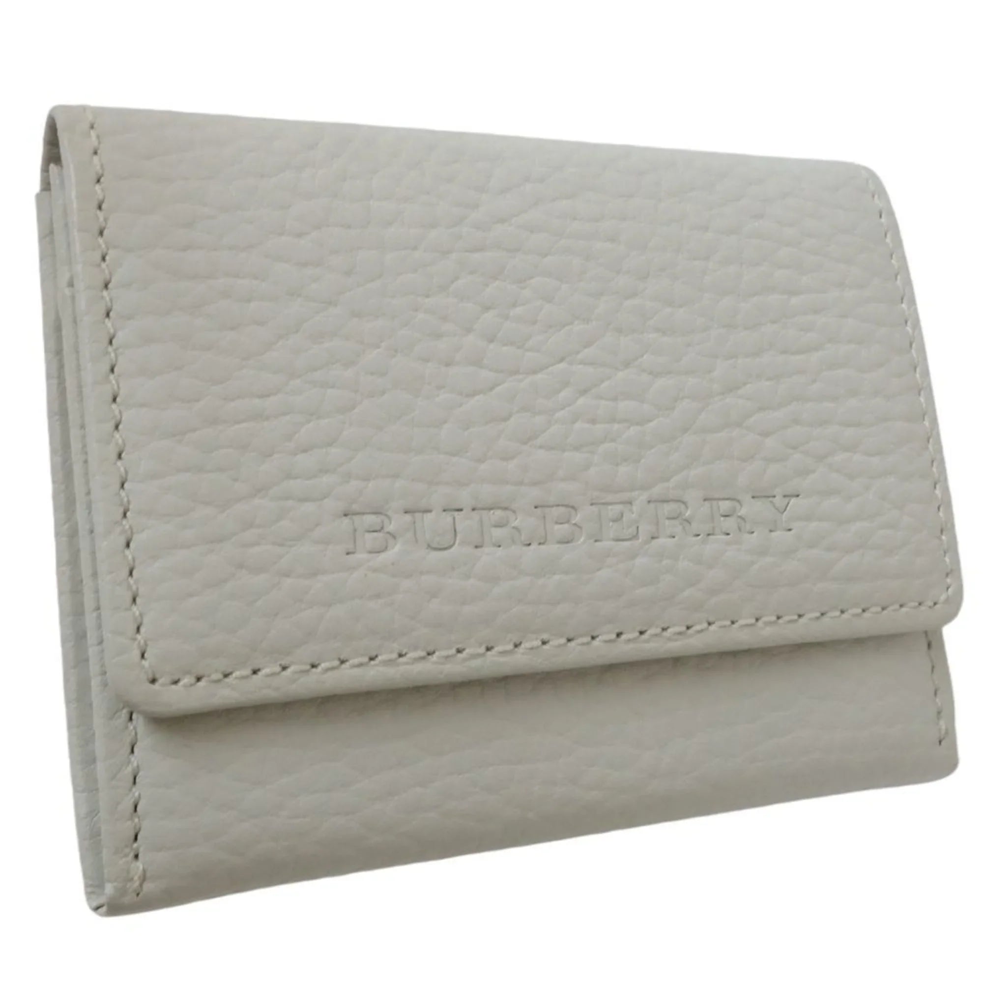 BURBERRY Business Pre-Owned leather card 083535 (Good) holder white case