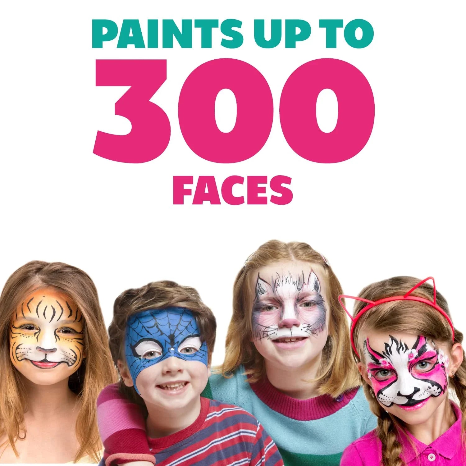 Toxic Face Kids Face Party, Effects And Cosplay, Adults, Safe White Painting Special Professional For Black Paint Set, Body Makeup Activated Non Water Kit & Paints