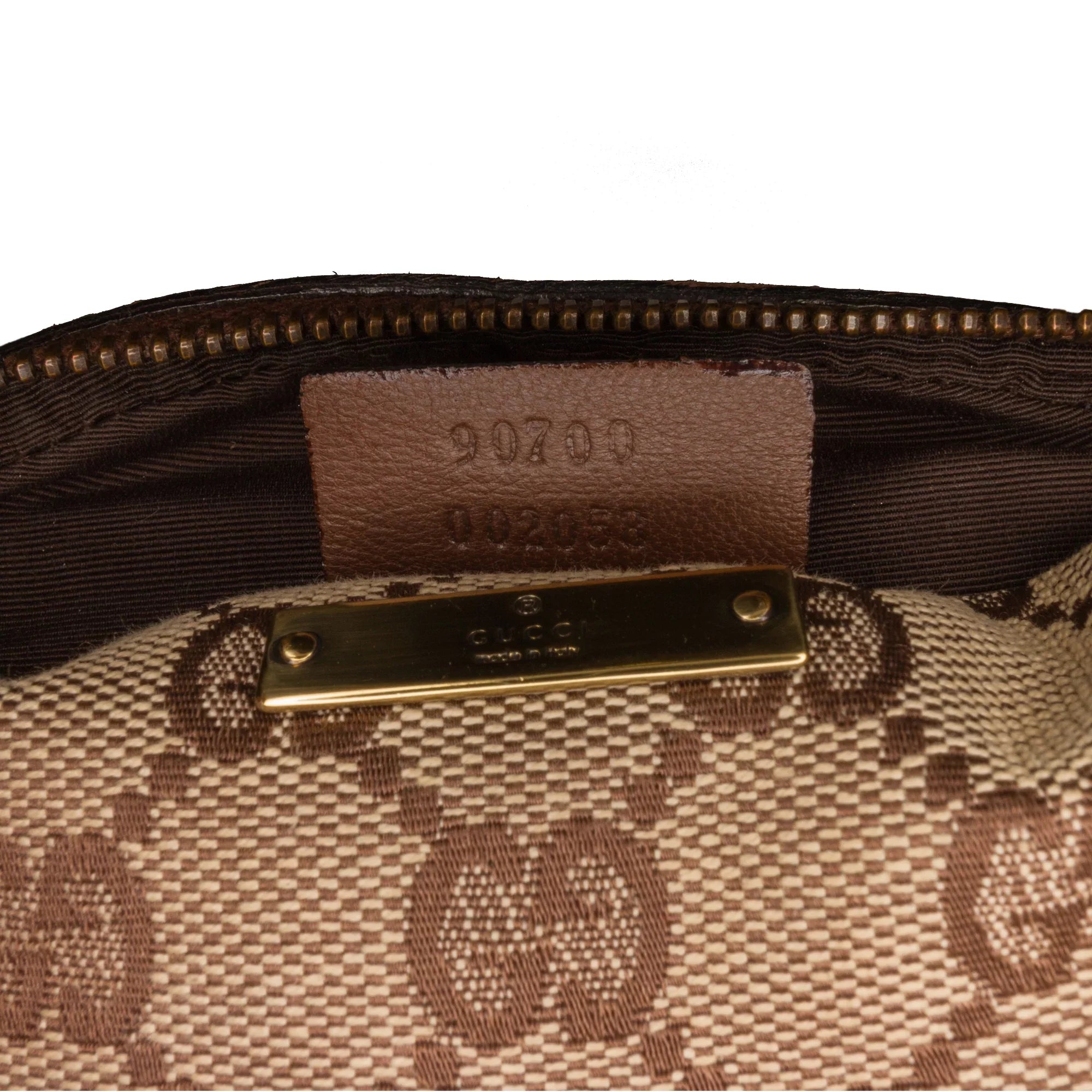 Crossbody Fabric Authenticated Bag Gucci Brown GG (Good) Round Pre-Owned Unisex Canvas Crossbody