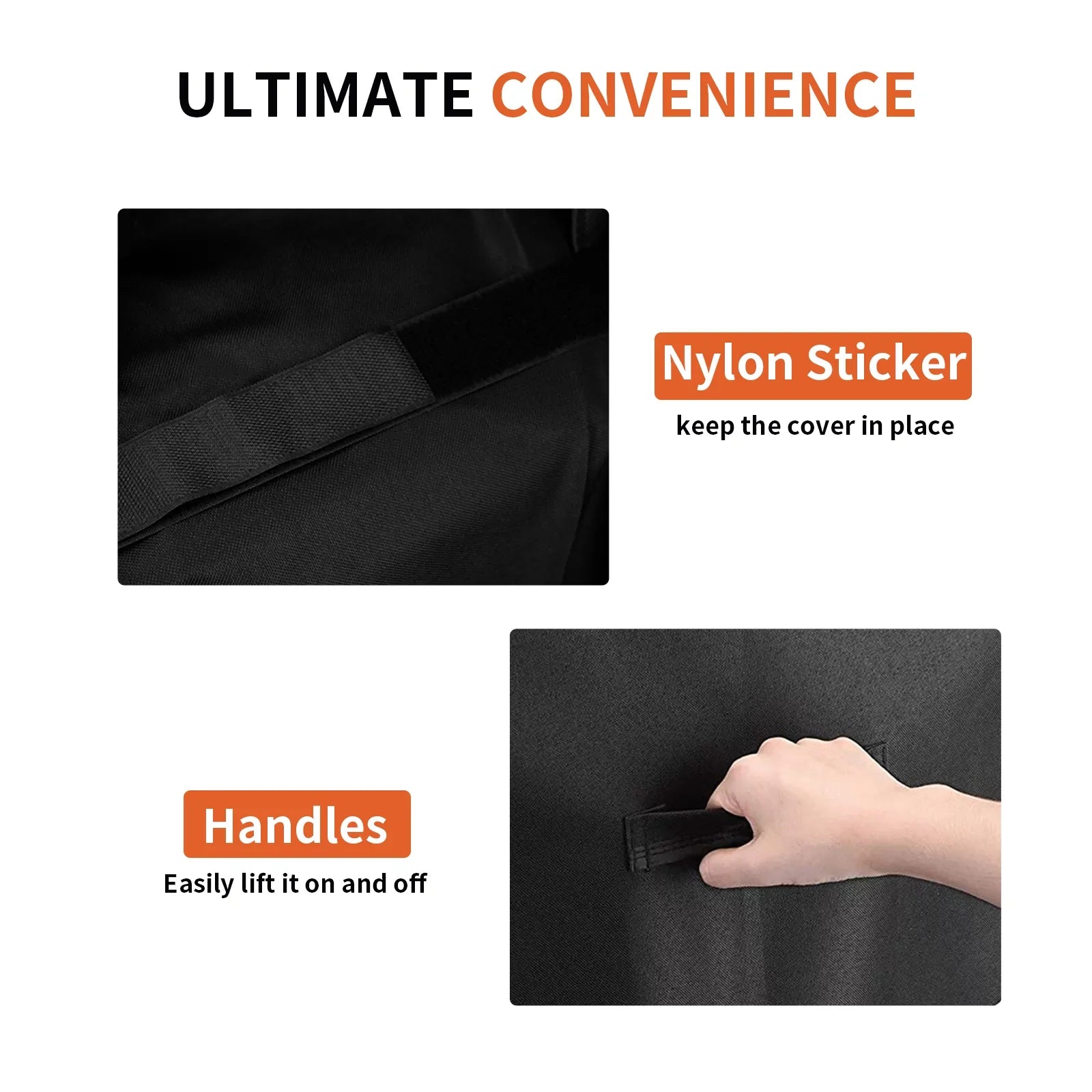 Oxford Broil weber,Brinkmann,Char Weather Cover Rip for Cover, Resistant, Heavy & Black) Duty 600D Dust x Grill x Roastove W etc.(UV Resistant, BBQ L H, Resistant)(72" Fabric & Grill Water 26" 51"