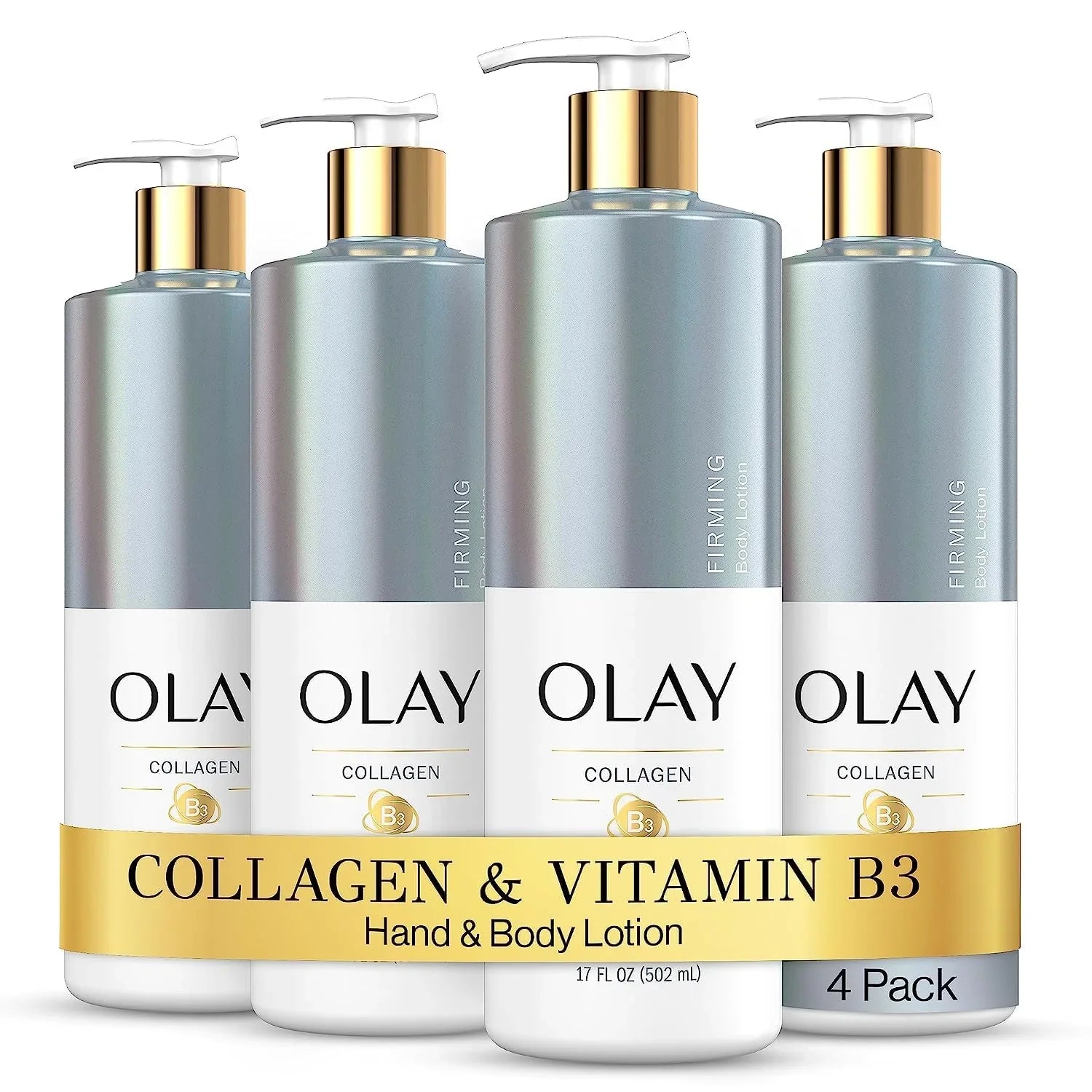17 Oz (Pack Of Lotion Collagen, Fl Hydrating With 4) Olay Body Firming Pump, &