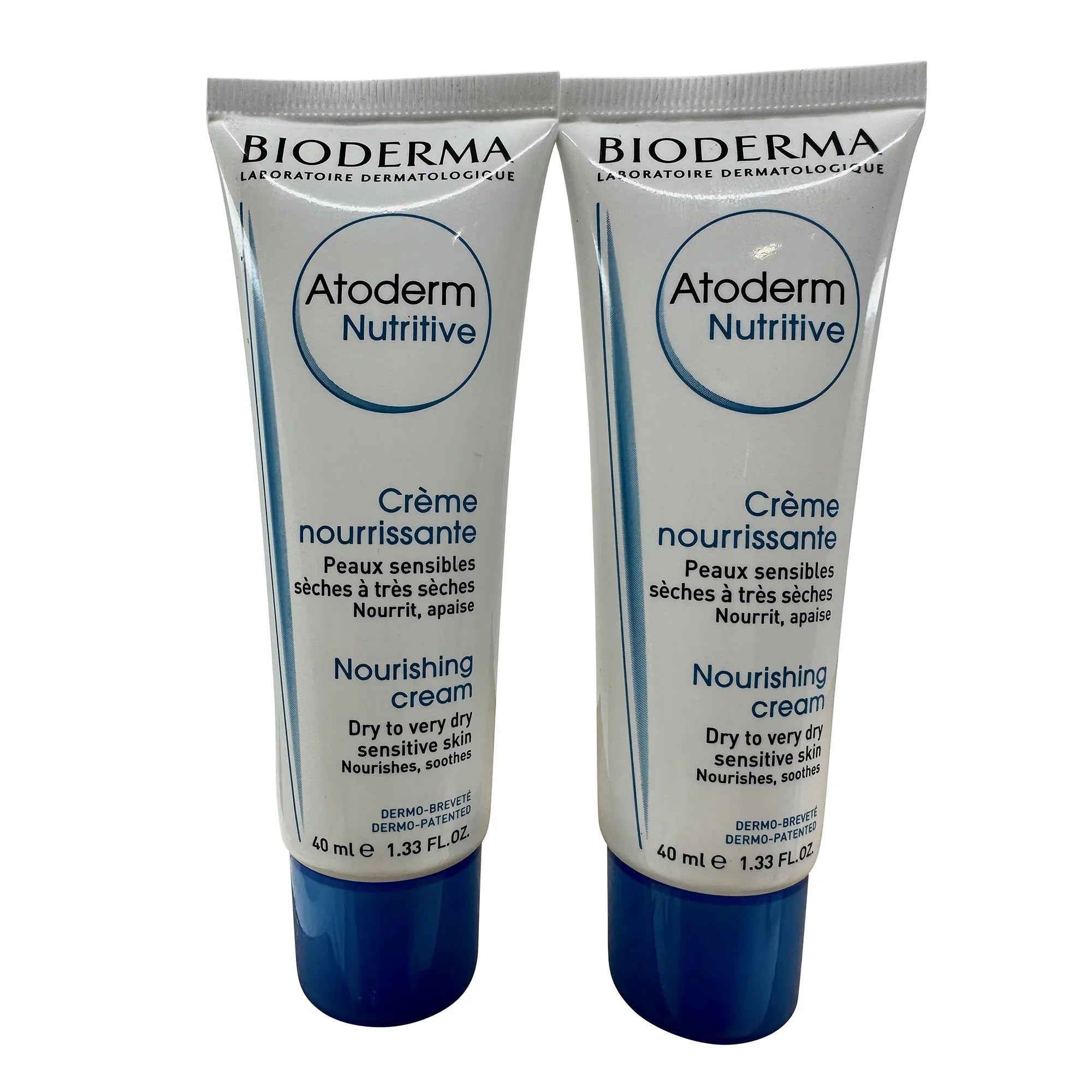 Bioderma 1.33 Nutritive 2 Skin Very Dry Nourishing Cream Atoderm & Sensitive Set oz of Dry