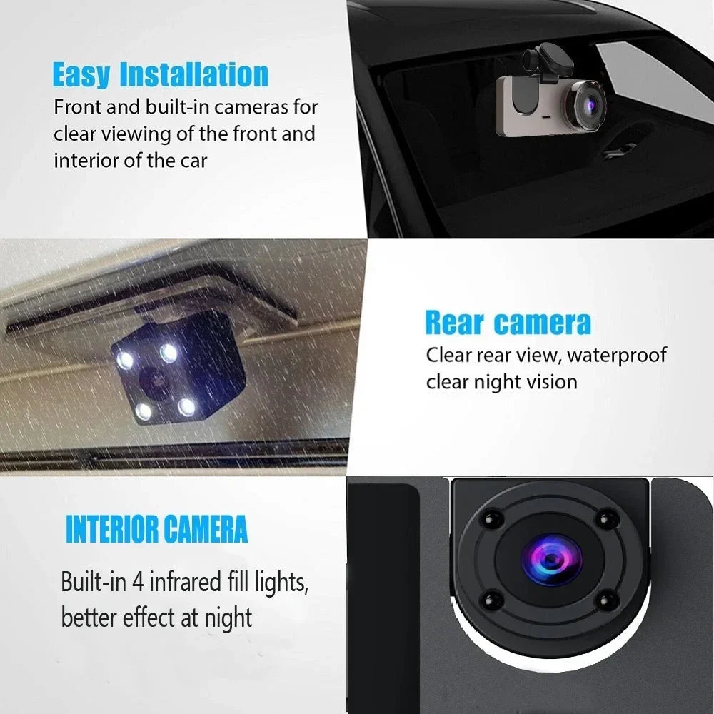 Video Camera Vision Car Car Recorder. DVR 3 Night Dash