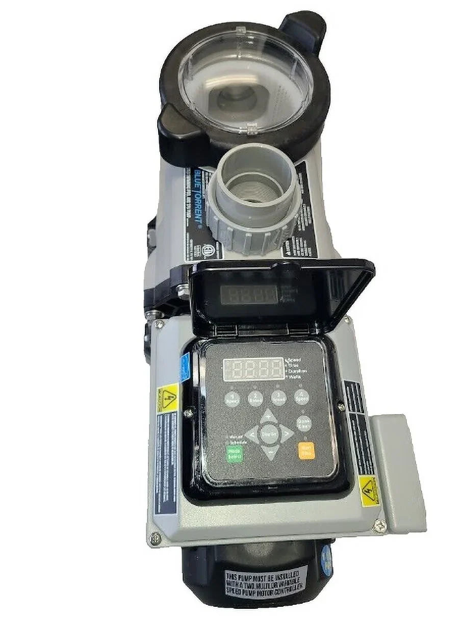 Pump Variable Swimming for 3yr Warranty Unions, Torrent Adjustable 2" with Retrofit Blue 2hp Pool Speed Stand
