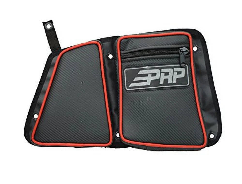 PRP Red Rear Pad, Knee Seats Storage E41-214 Carbon Fiber Door Side Bag with