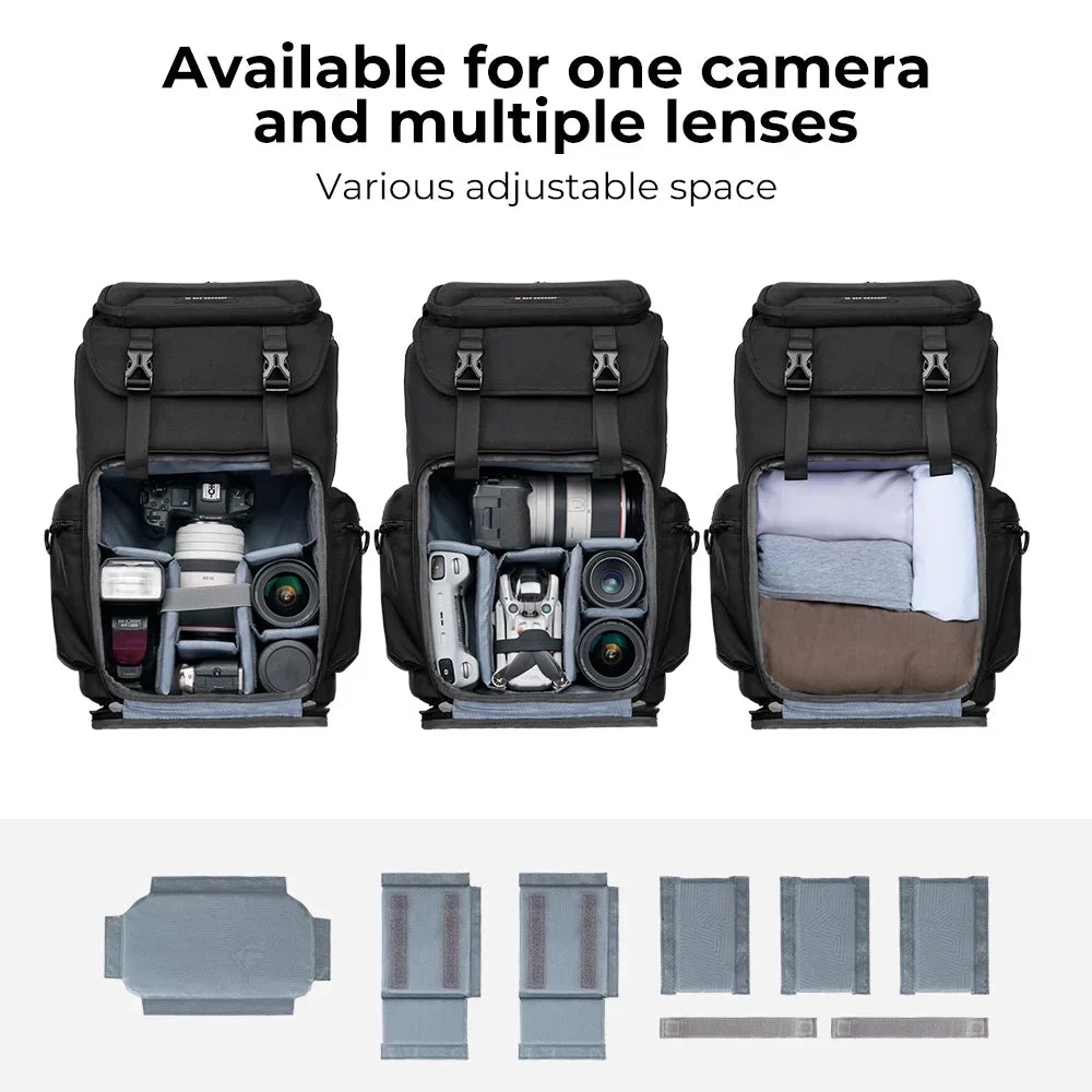 Compartment K&F CONCEPT Backpack Inch Laptop with SLR/DSLR Cover Capacity Waterproof Photographers Large Photography for 15.6 Bag Men Bag Camera Camera Hard Women Rain Shell 22L