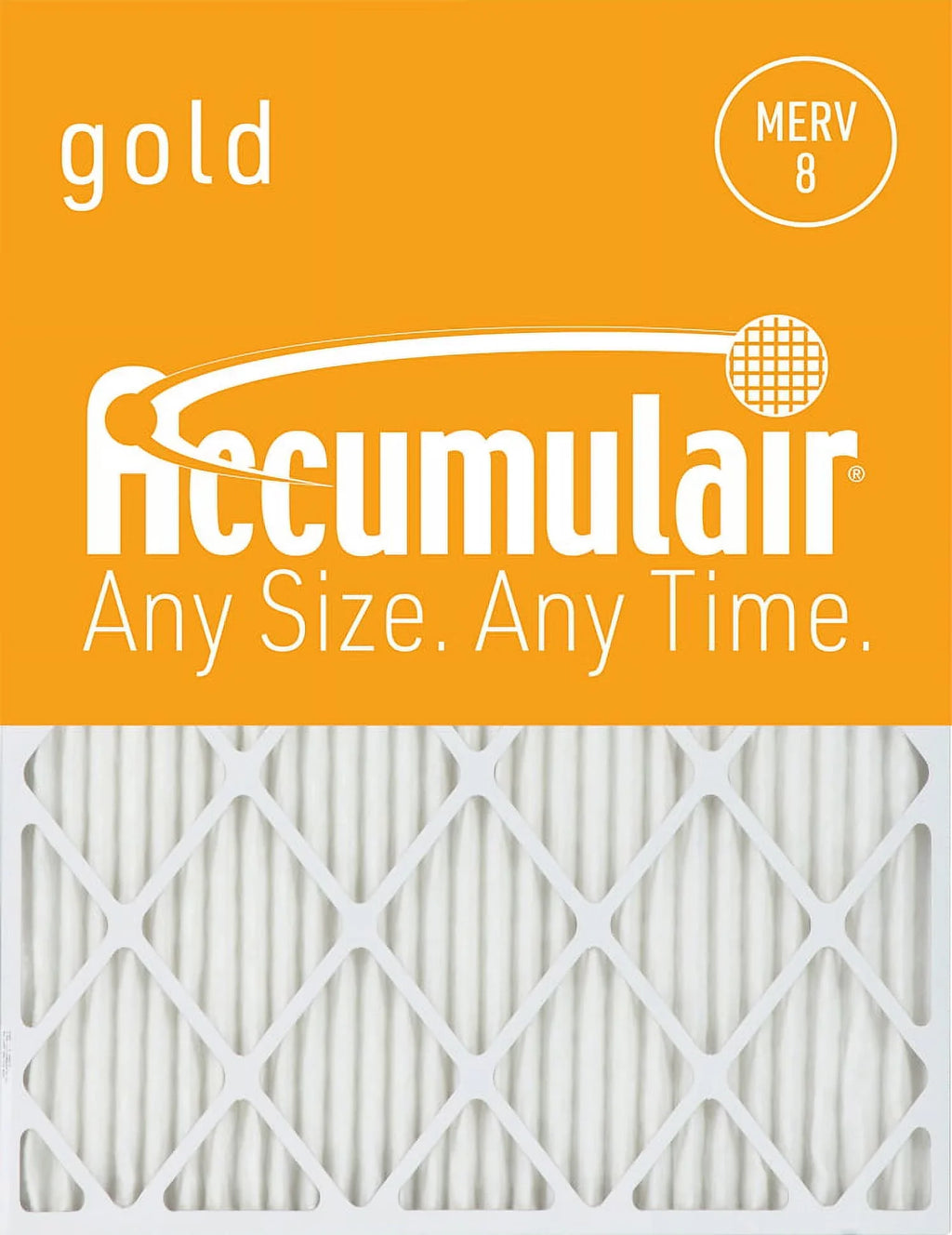 Pack) Gold Filter 16x20x1 MERV 8 Air Accumulair (4