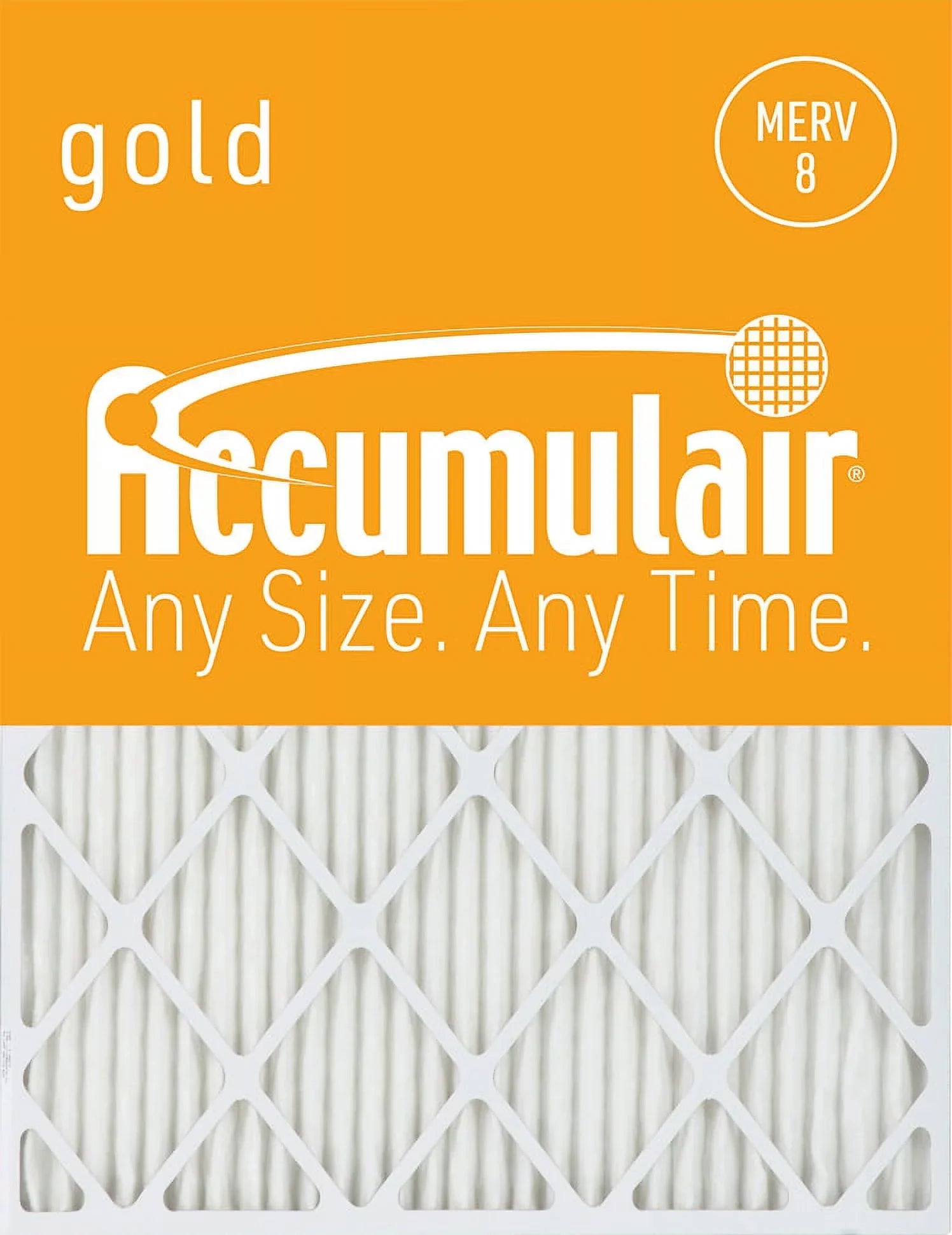 Pack) Gold Filter 16x20x1 MERV 8 Air Accumulair (4