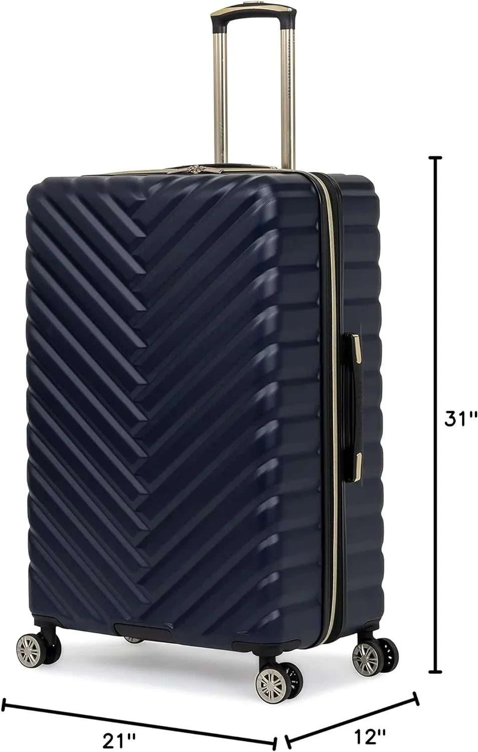 Lightweight Square Hardside Navy, Luggage, Expandable 28-Inch Checked Navy Spinner REACTION Madison Checked Cole Kenneth Chevron 28-Inch