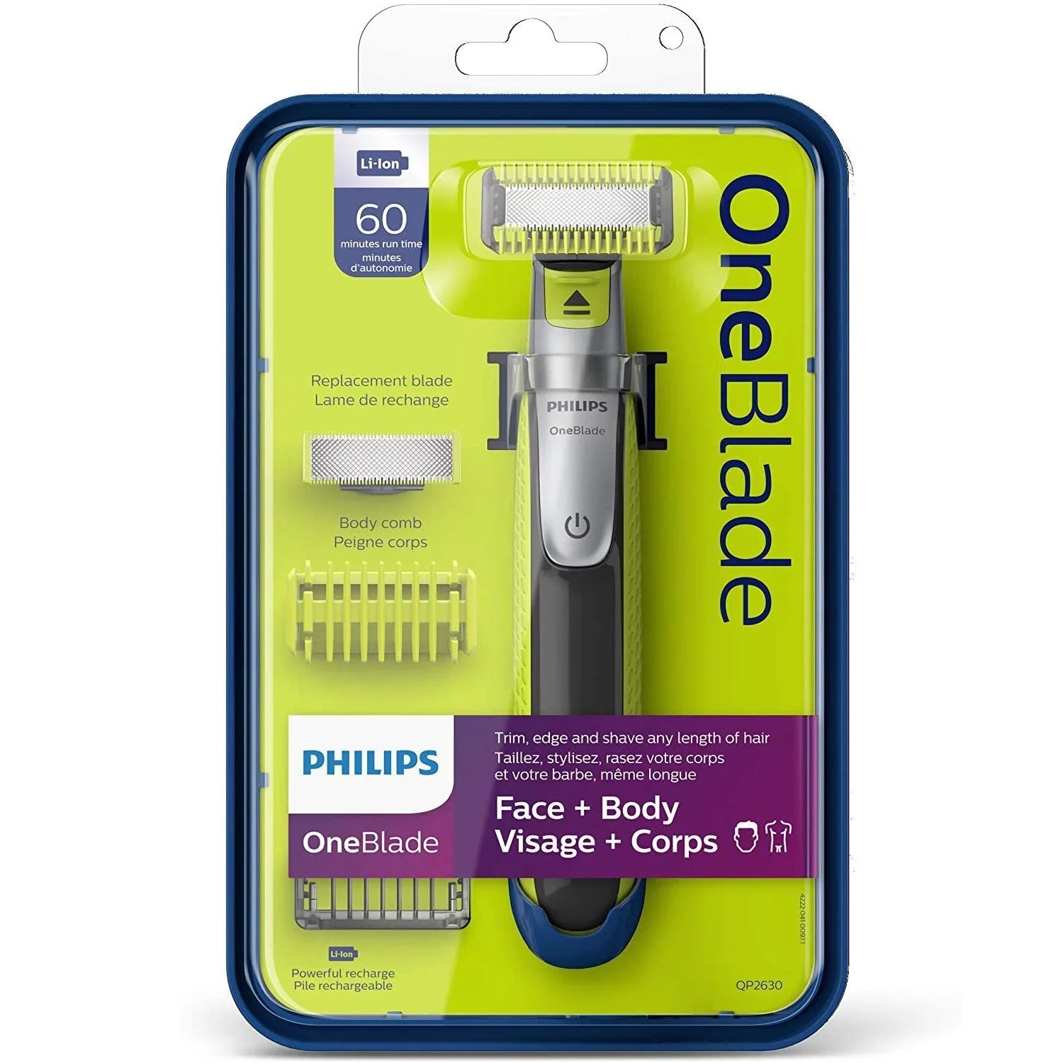 Cordless Rechargeable Electric Battery, Trimmer, Green Body Face - and