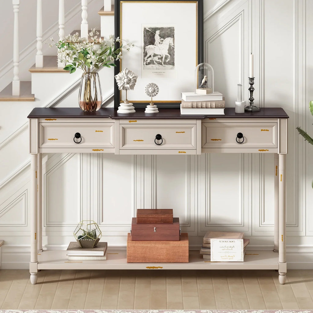 with Entryway for Shelf OLD Table Projecting WF189574AAK) Drawers Sofa Long Table White Console TREXM (Antique SKU Drawers with and