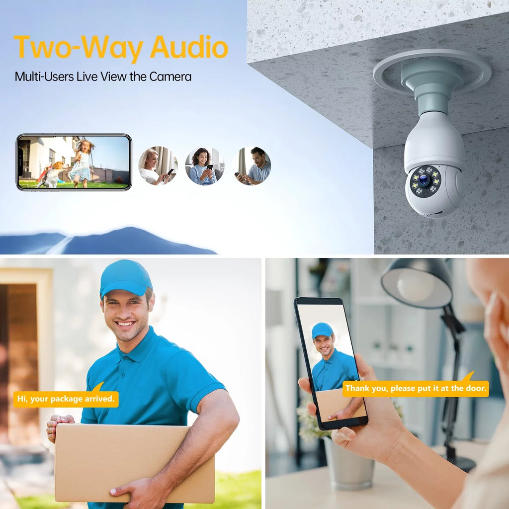 2 Bulb Wireless Dome PACKS SC16 Camera Security Surveillance Toguard Light Camera WiFi Outdoor
