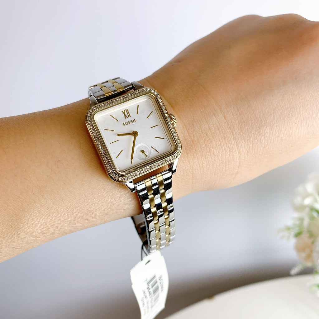 Stainless Fossil Steel BQ3908 Two-Tone Watch Colleen Three-Hand