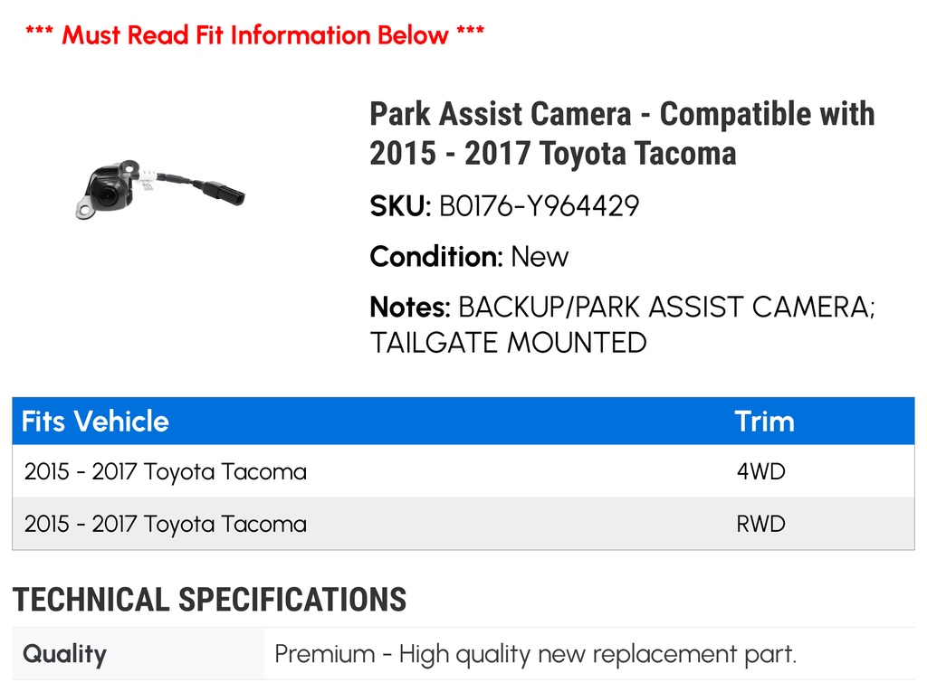 2016 - - Assist Compatible 2017 Camera Tacoma Park Toyota with 2015