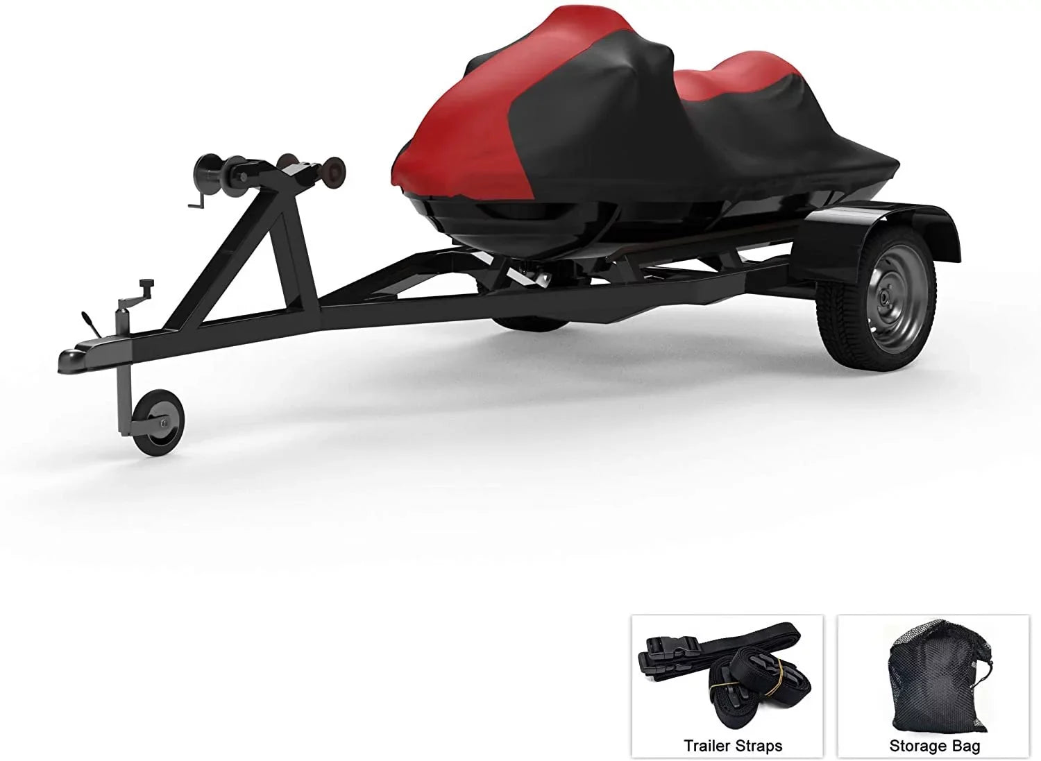 RED/Black - UV - 2021 Rays, More! Trailerable Weatherproof and Includes Color EXR for Trailer Protects Jet - Yamaha - Ski from Sun, All Straps Rain, Storage Bag and Covers Weather