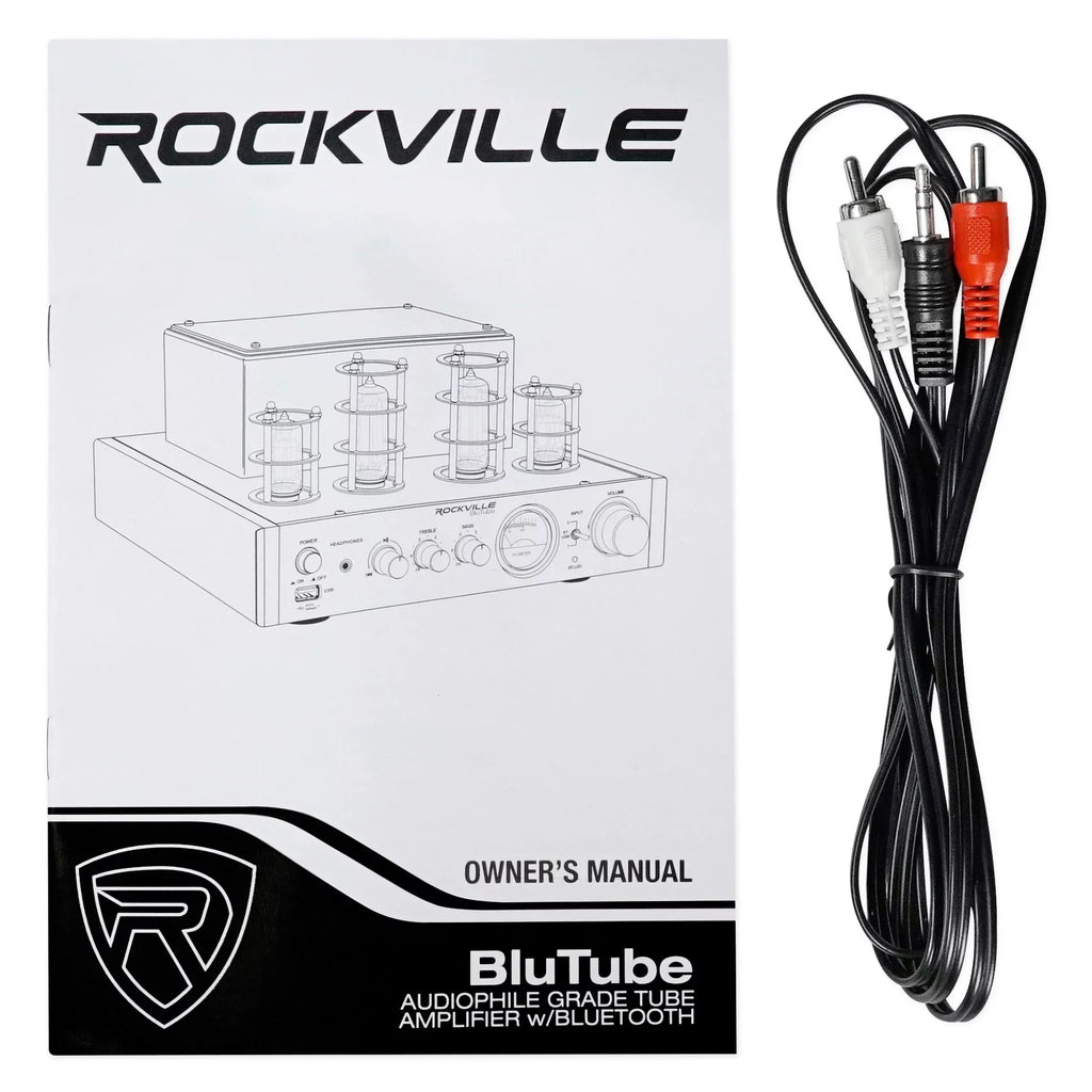 BluTube Theater Ceiling Amplifier/Home Rockville Speakers Receiver+(4) 8" Tube