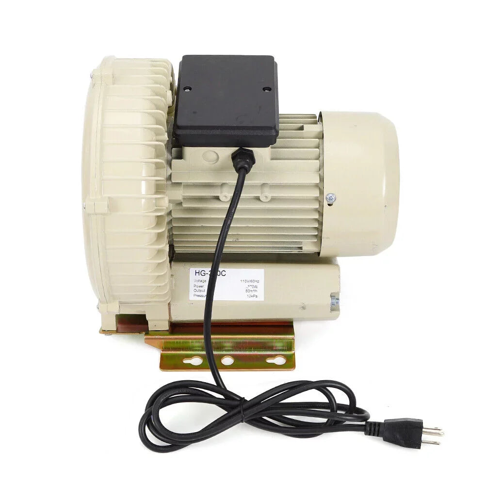 Industrial Aquaculture Pump Hydroponics Air Blower Aquarium Pond Blower Air High Pressure Fish 110V Miumaeov 370W
