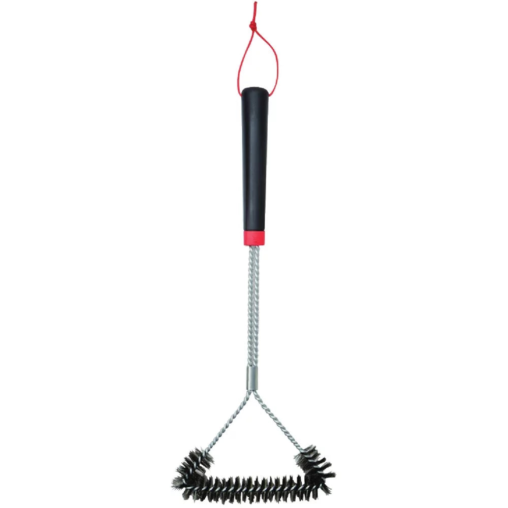 Steel Bristles In. Weber Cleaning PK, 1 Brush 18 Stainless Grill 3-Sided