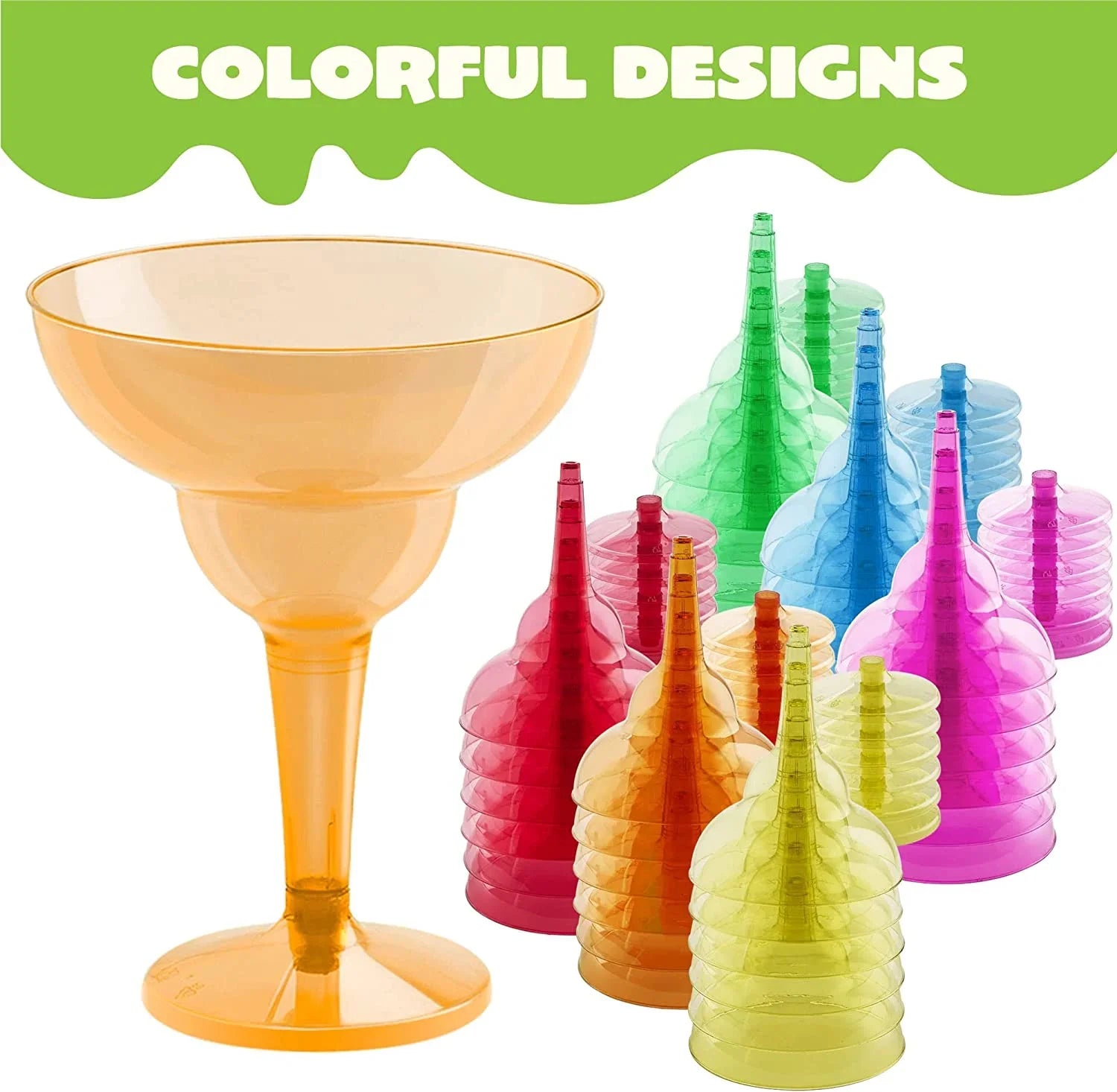 Pcs Mexican Cups Cinco Margarita De oz Fiesta Taco Decoration Party JOYIN Decorations,12 Plastic Fun,Plastic Party Cinco Glasses Party Mayo Glasses Margarita Theme Supplies for De 48 Mayo