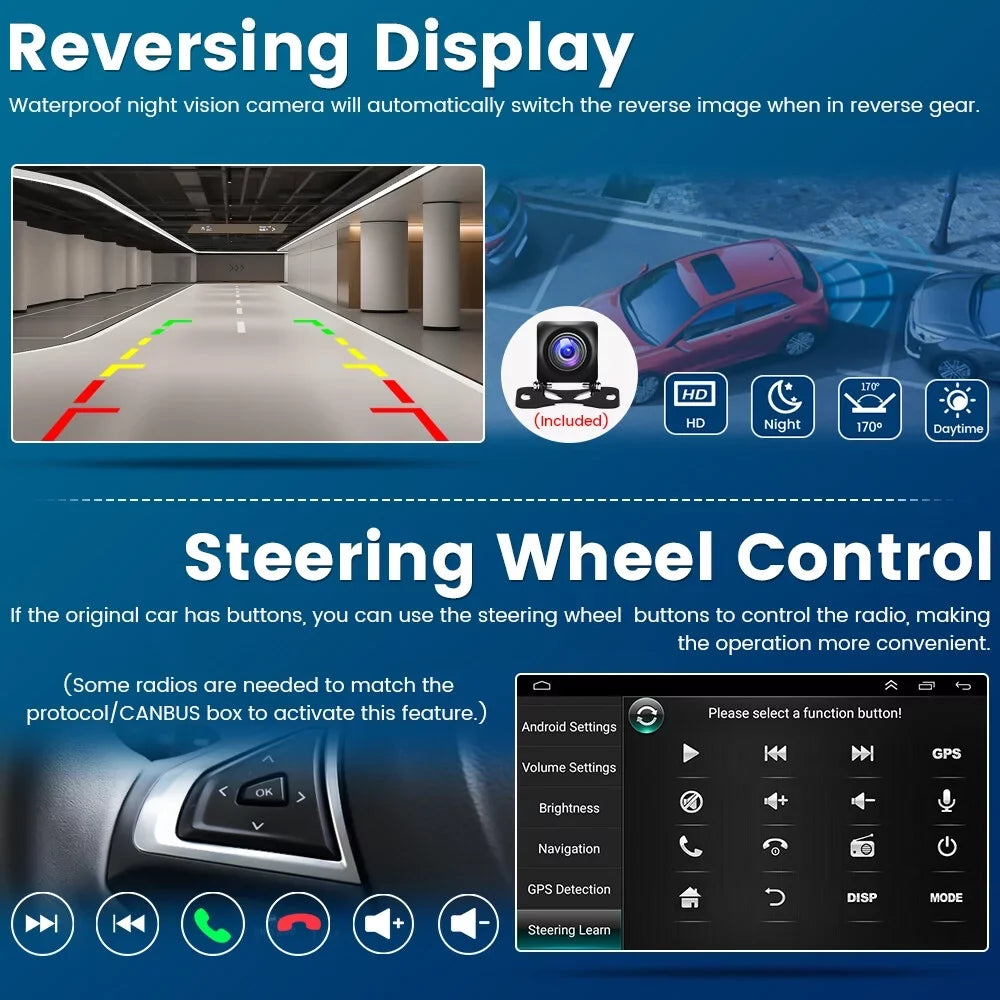 for 10'' Hifi 2+32G FM Android 2005-2010 USB Backup Android Screen Odyssey Link Touch Car Stereo WIFI Honda 12 Podofo Radio Mirror Camera Cable,AHD Bluetooth Wireless Carplay Auto GPS