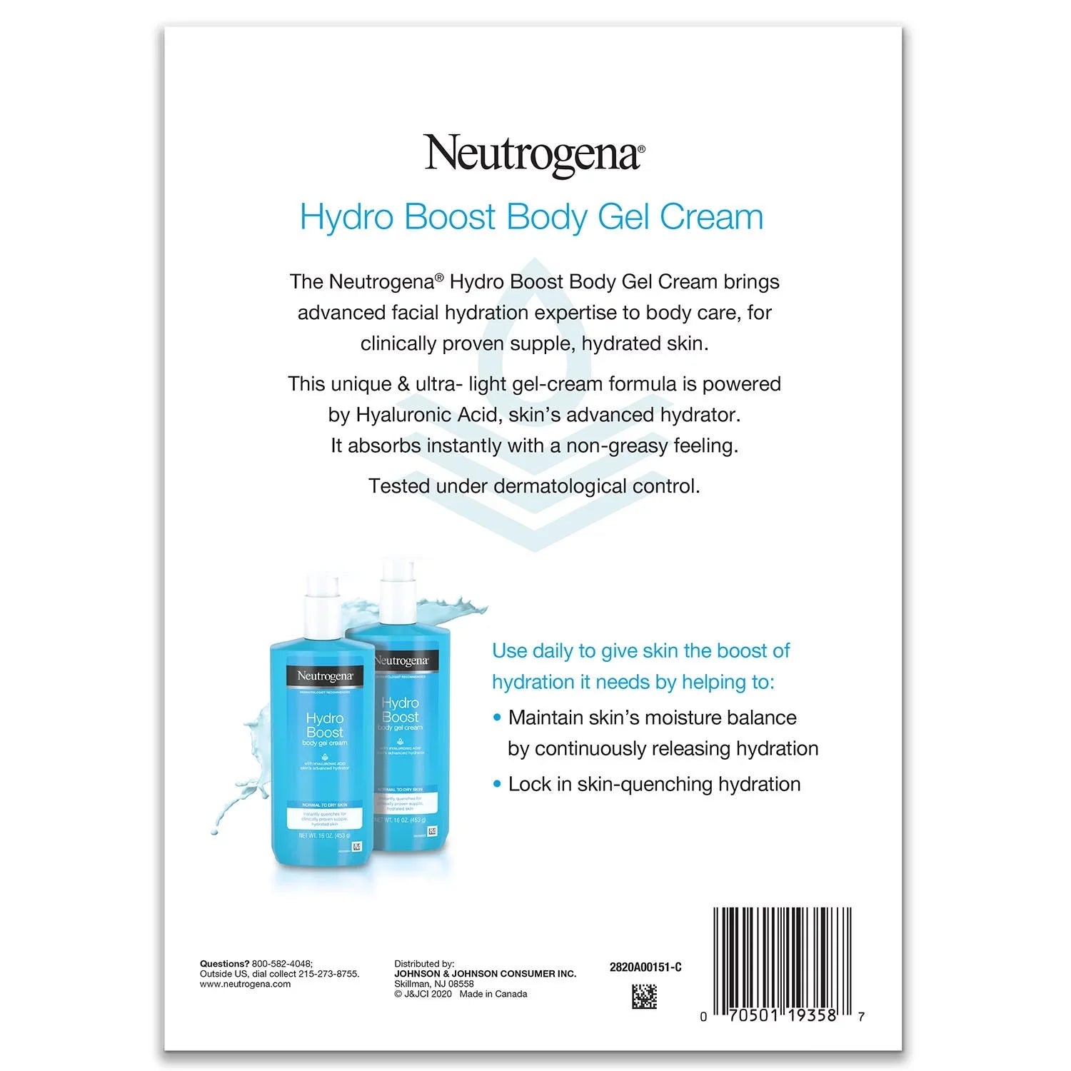 Cream, 2 Gel Body ct. Neutrogena Hydroboost