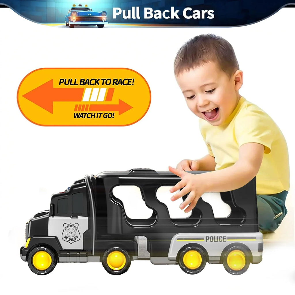 Toddler Car Car Toys 4 Age 3 for Play with Boys Construction PayUSD 6 1 Kids in 5 Construction & for 5 Playset Old Police Year Gifts Toddlers 3-5 Accesoories, Boys Birthday Truck Trucks Mat Girls