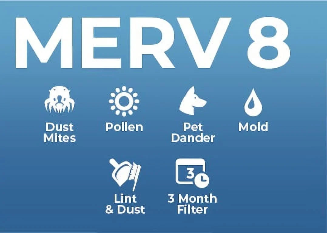 ) FPR 8 & AC x CASE 23-3/8 for 600, Exact Size: x 1-3/4 ( 5-6 of 24x24x2 MERV 23-3/8 Air 2" Furnace. 12. Filters MPR