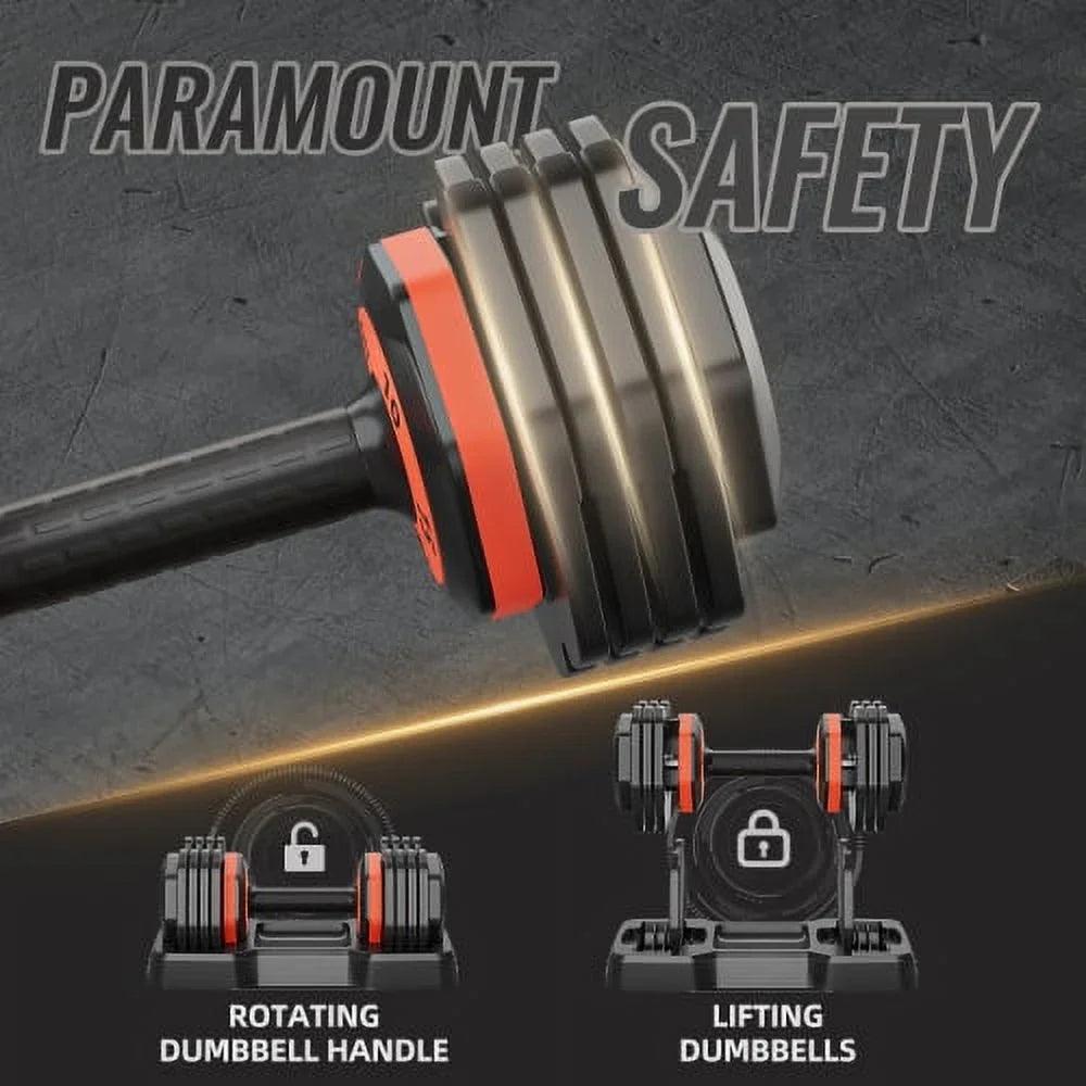 Gym Equipment Weight Adjustable Dumbbell Men Anti-Slip Dumbbell Home Pairs Handle Adjust Set for Exercises Fast with 5 Workout Pair Dumbbells 1 25LB and in Metal in Women for