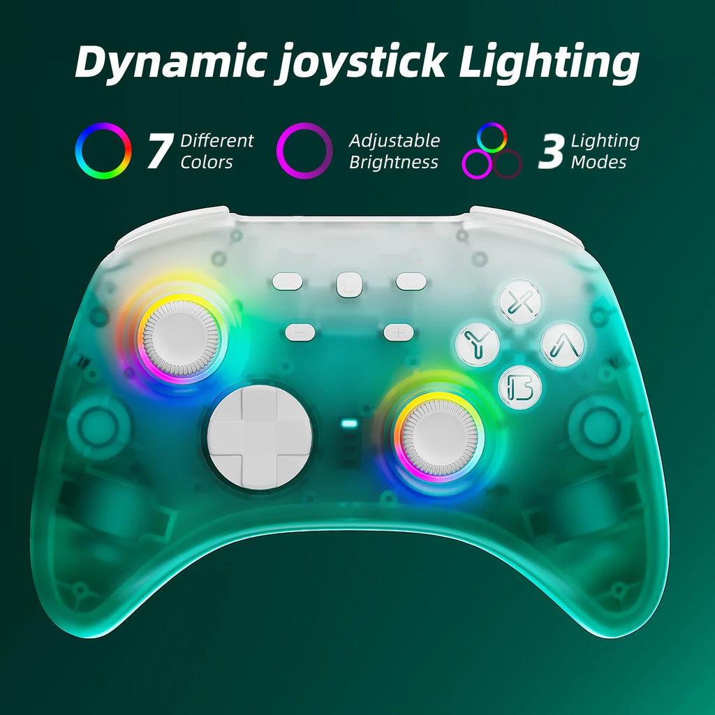 Pro Effect Joysticks with Party Hall Mario Switch/PC/IOS/Android/Steam Nintendo Triggers and Green Controller Upgraded Game Disc for Switch Super &