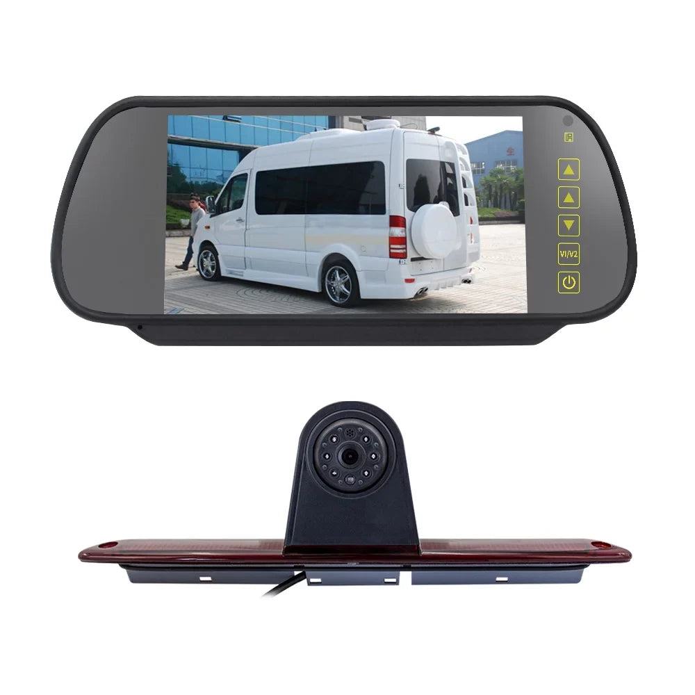 Aibecy (with Light Sprinter/ Crafter Brake Light Monitor) LED Parking Camera for Mercedes-Benz Vans 7in Backup