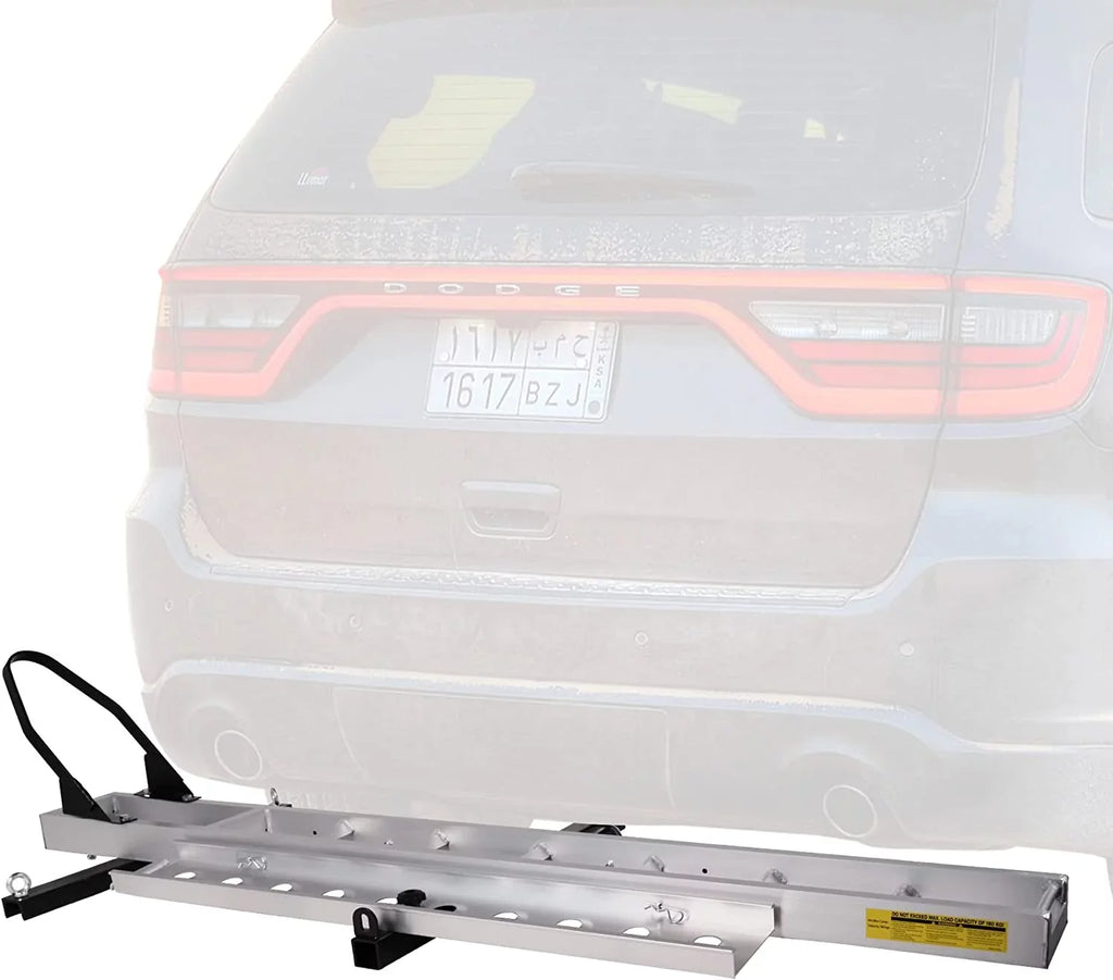 with Carrier Hitch Motorcycle Rack Hitch-Mounted 2" Dirt Carrier Aluminum Scooter Hauler Loading Ramp, receiver Trailer Bike Motorcycle