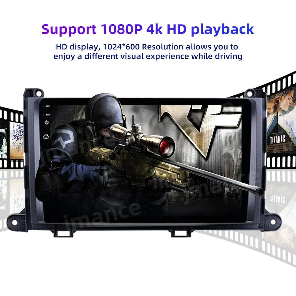 Andriod Wireless Apple for JMANCE Toyota Support 2011-2014 Stereo CarPlay Android Backup 10 with Camera Auto Car Sienna