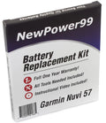Extended Full Battery Kit with Cam Battery Tools, Garmin Warranty and Dash One Video Instructions, Year Life 45 Replacement