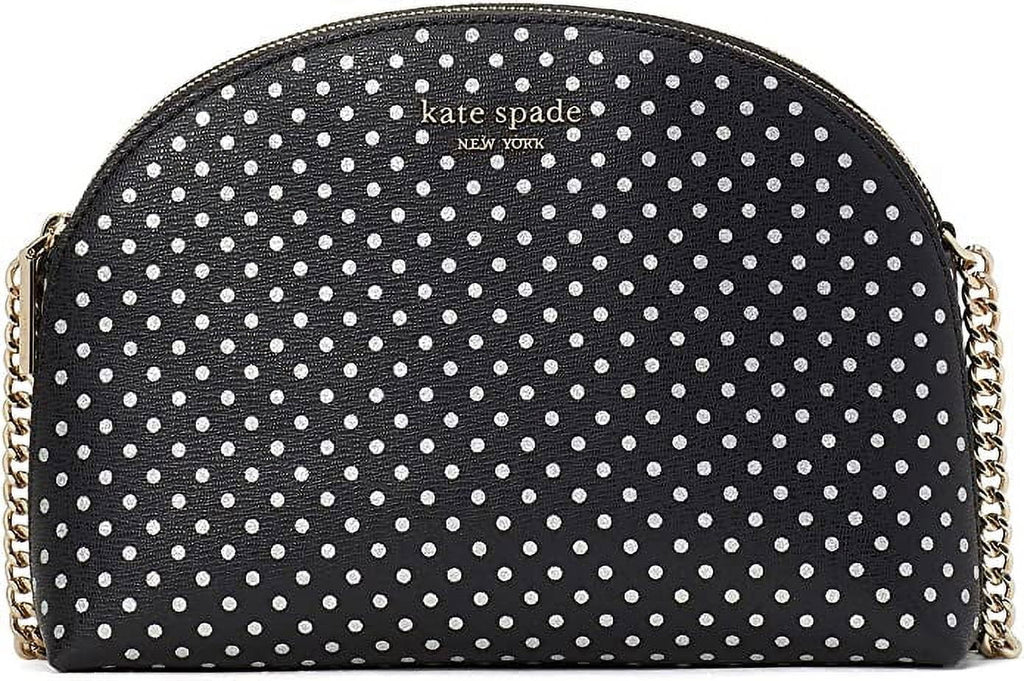 Double Kate Women's York Zip Spade Dots Crossbody New Spencer Bag Metallic