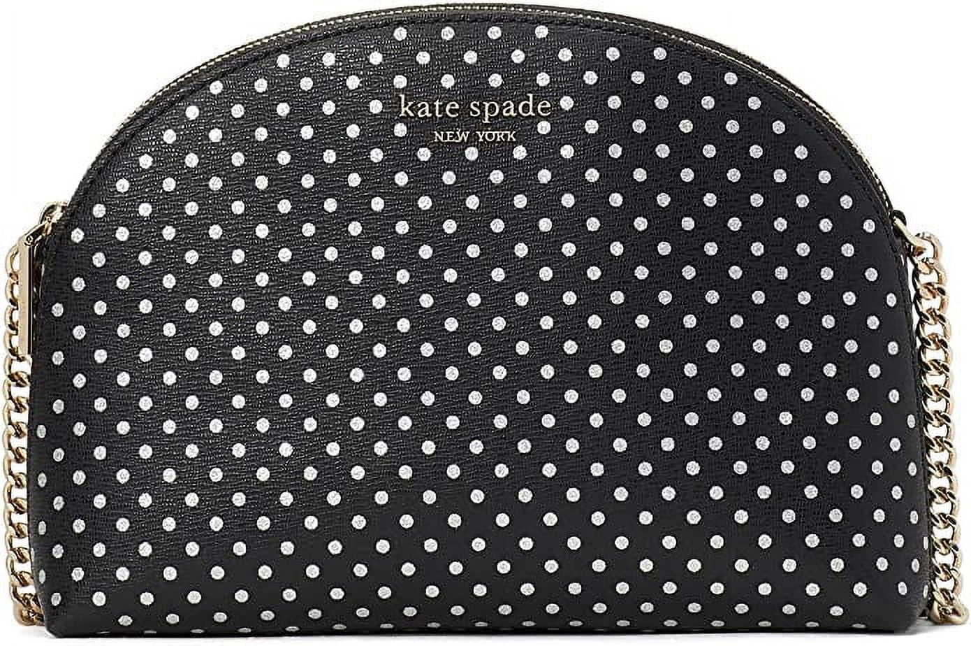 Double Kate Women's York Zip Spade Dots Crossbody New Spencer Bag Metallic