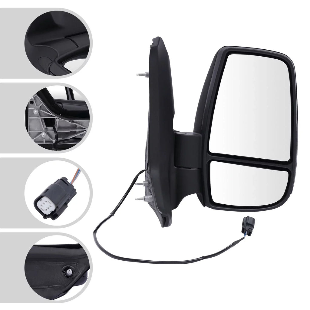 Ford 2015-2022 Right for Arm Side Mirror Transit 150 Rear View 350 Fits Short Passenger 250