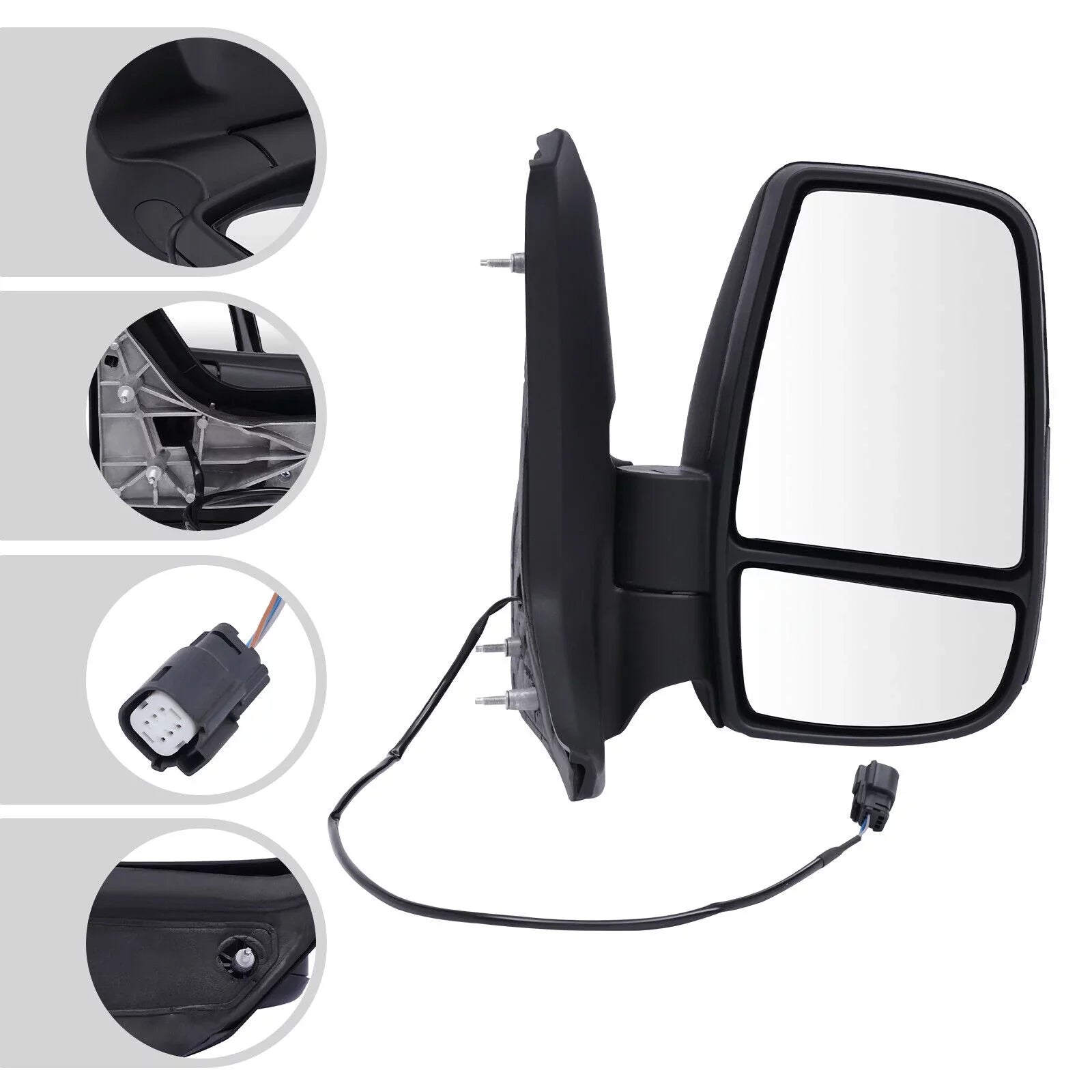 Ford 2015-2022 Right for Arm Side Mirror Transit 150 Rear View 350 Fits Short Passenger 250