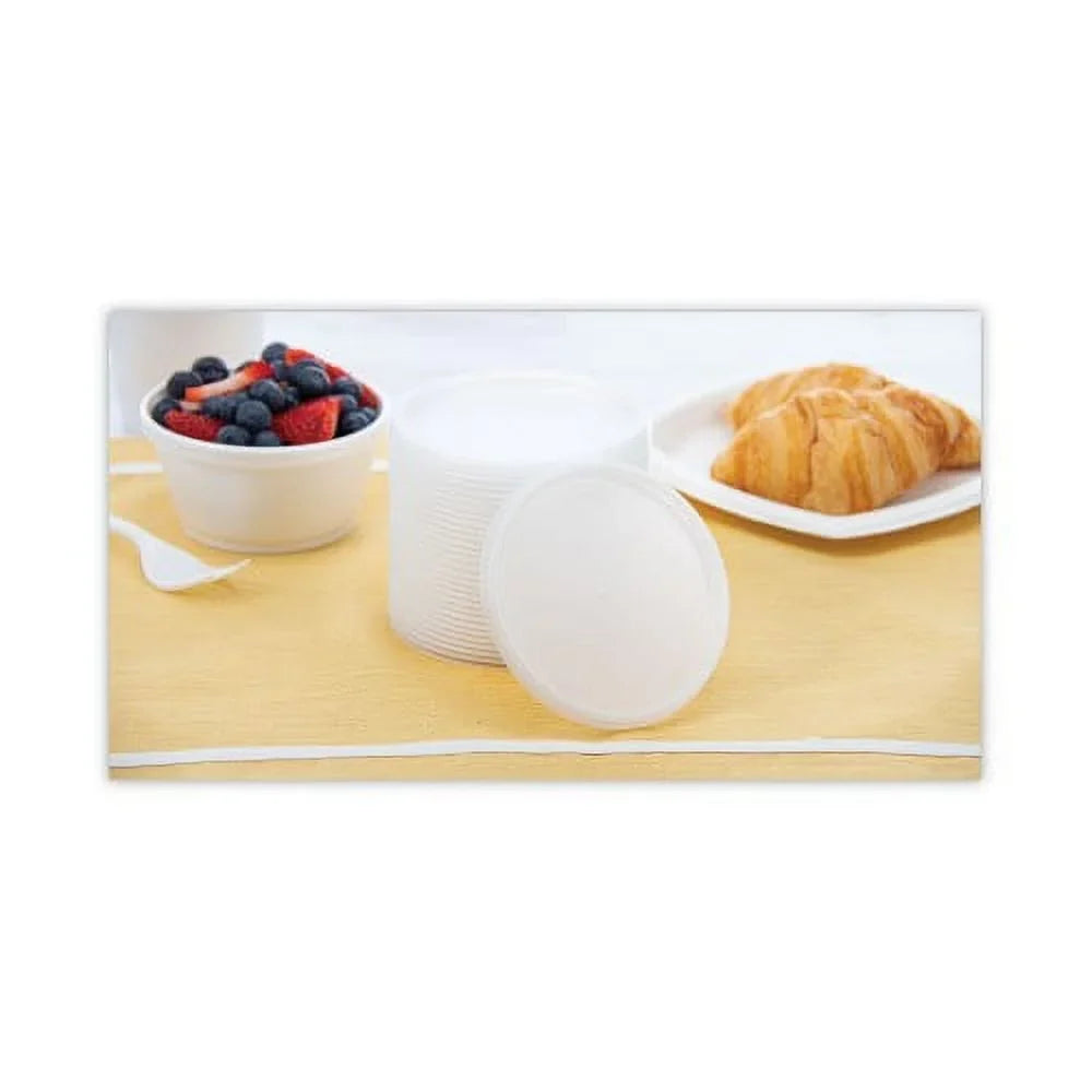 6-32 and Plastic Containers, 100/Pack, Lids Cups, Bowls for Flat, Foam Vented, Packs/Carton Dart oz, Fits 10 Translucent,
