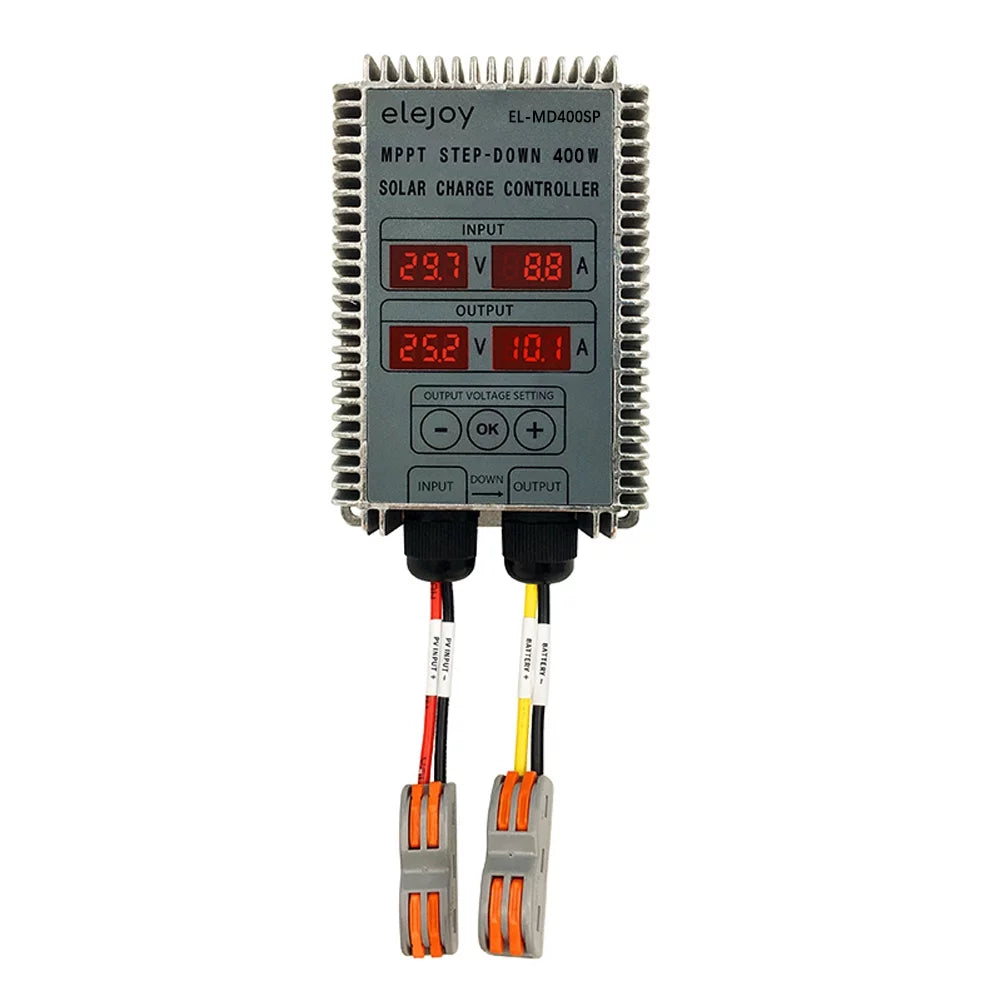 Controller Voltage Display 200W/300W/400W (Optional) MPPT Solar Step-down Dustproof Output Waterproof 10~30V Real-time Recharging LED Adjustable Tracking Battery CACAGOO