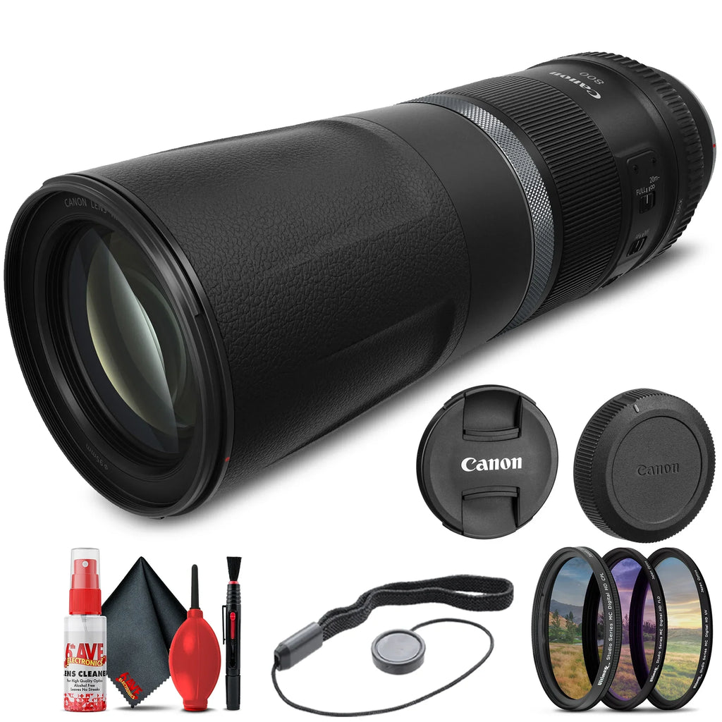 Canon More (3987C002) Cap Filter + RF UV + Keeper f/11 IS Lens + STM 800mm