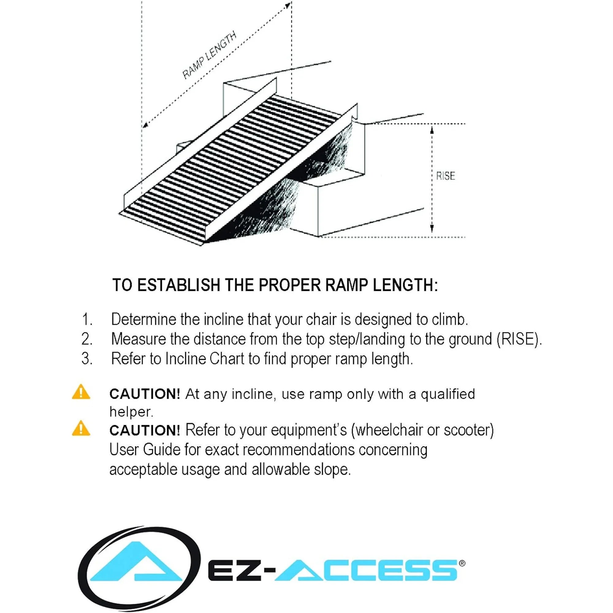 Line Ramp 5 3G Handrails EZ-ACCESS Foot w/2 Portable Wheelchair GATEWAY