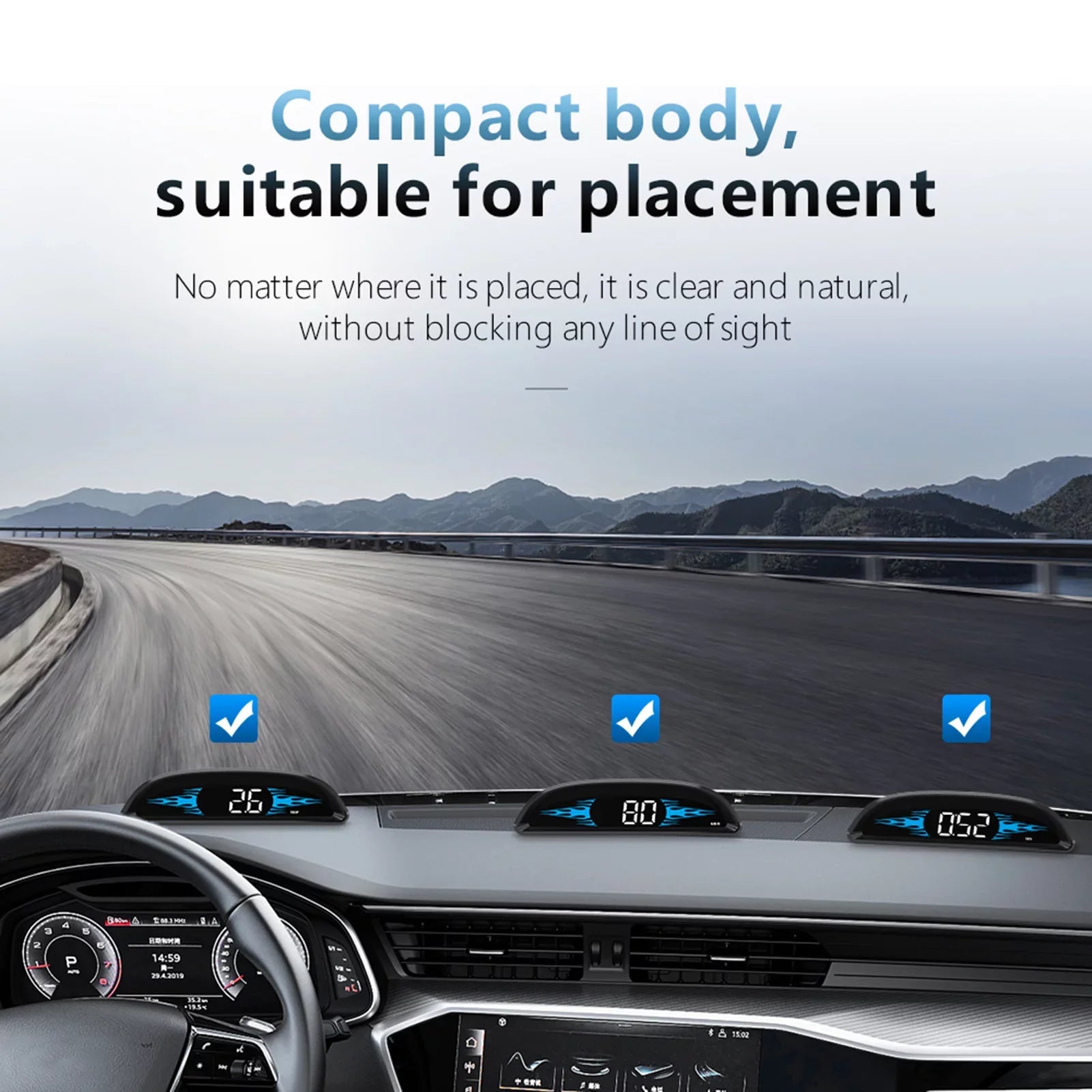 Car Driving Display B2 Multi-Functions Head-up Diagnostic Car OBD Speedometer Speedometer Dcenta New
