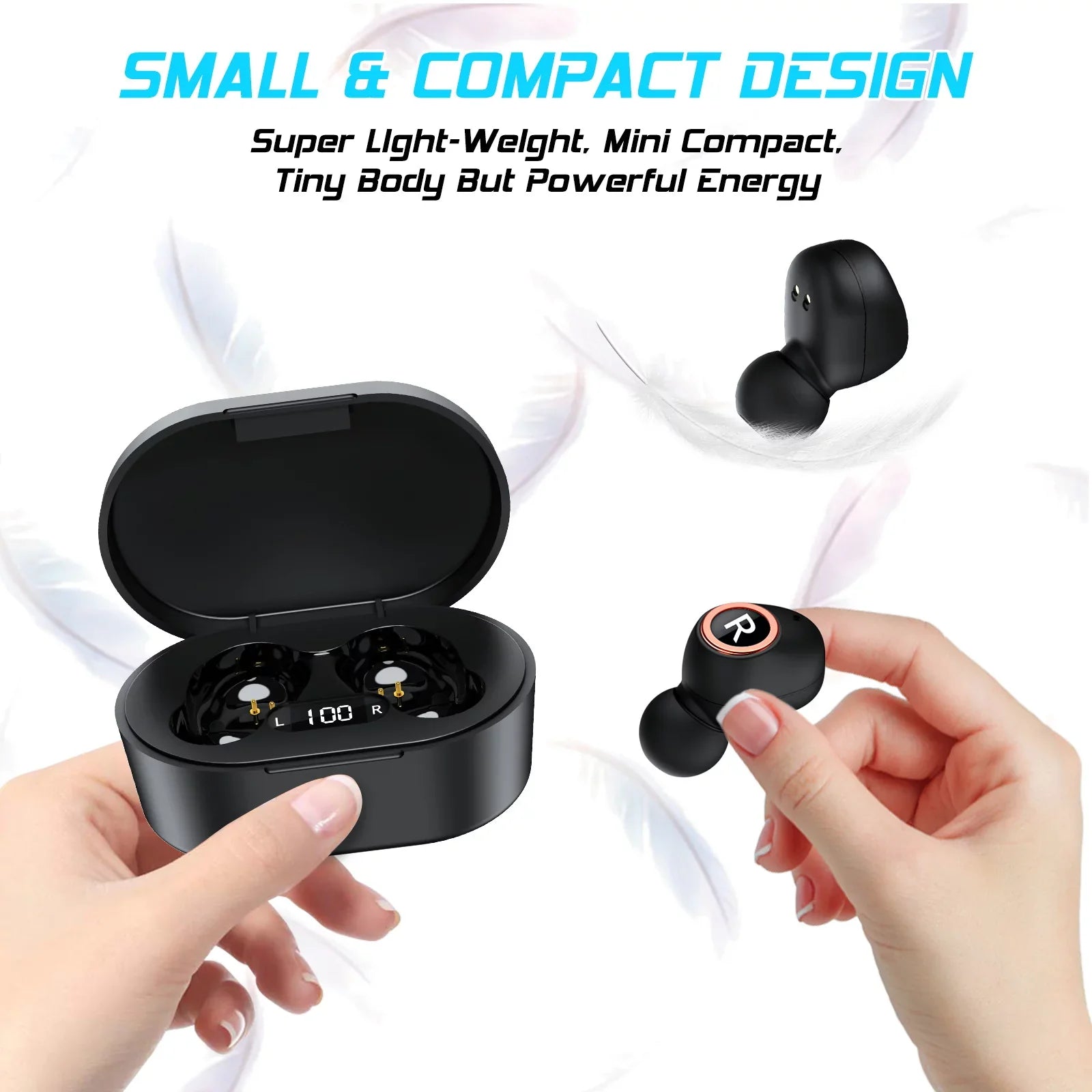 Earphones 6 LED Charging Wireless Case UX923 Quality Display Mic Sport Headset Built-in Headphones Sound nova 5.0 Bluetooth Premium for 5G Earbuds Digital