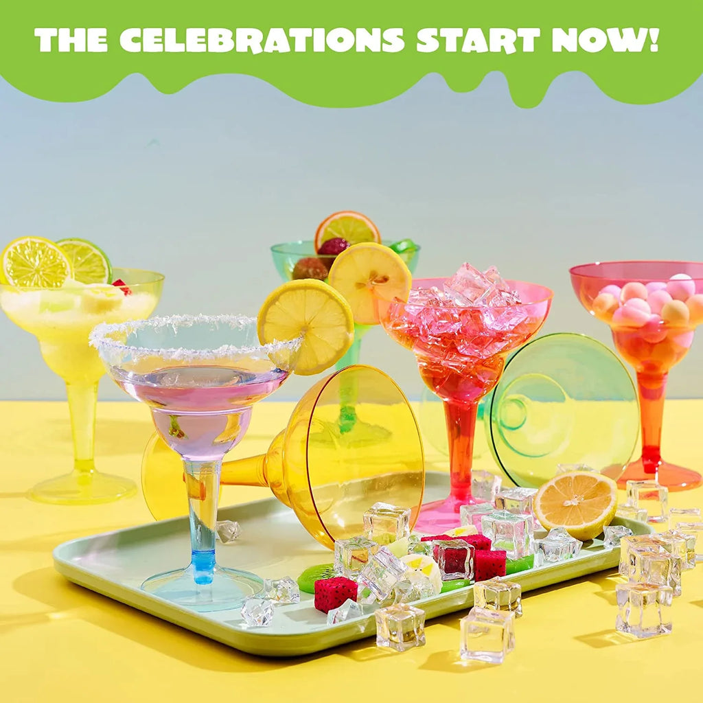 Pcs Mexican Cups Cinco Margarita De oz Fiesta Taco Decoration Party JOYIN Decorations,12 Plastic Fun,Plastic Party Cinco Glasses Party Mayo Glasses Margarita Theme Supplies for De 48 Mayo